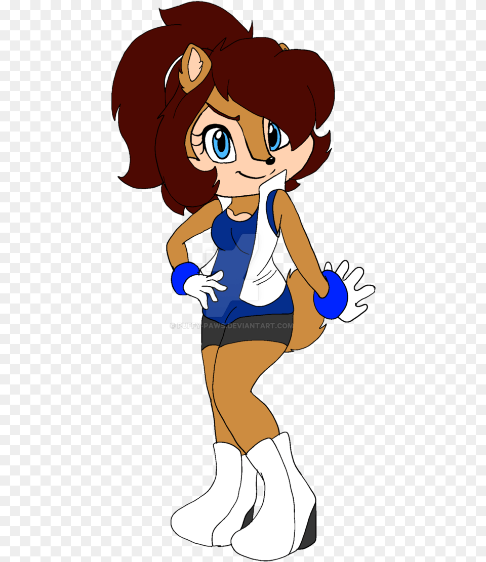 Collection Of Acorn Drawing Lonely Amy Rose In Sally Acorn39s Clothes, Book, Publication, Comics, Baby Free Transparent Png