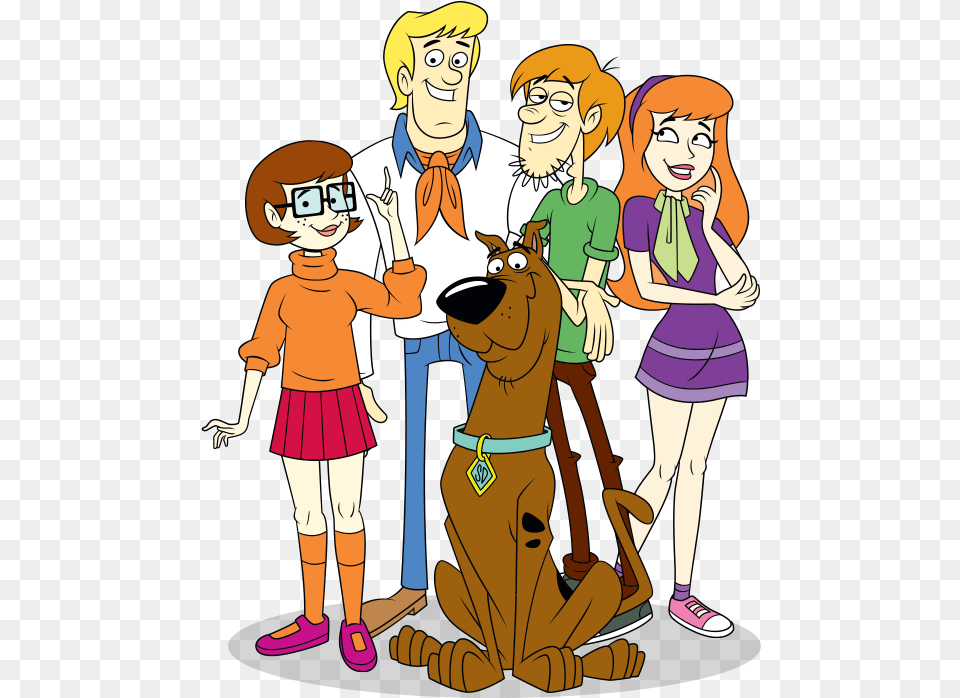 Collection Of Be Cool Scooby Doo Coloring Pages Cool Scooby Doo Gang, Book, Publication, Comics, Adult Png Image
