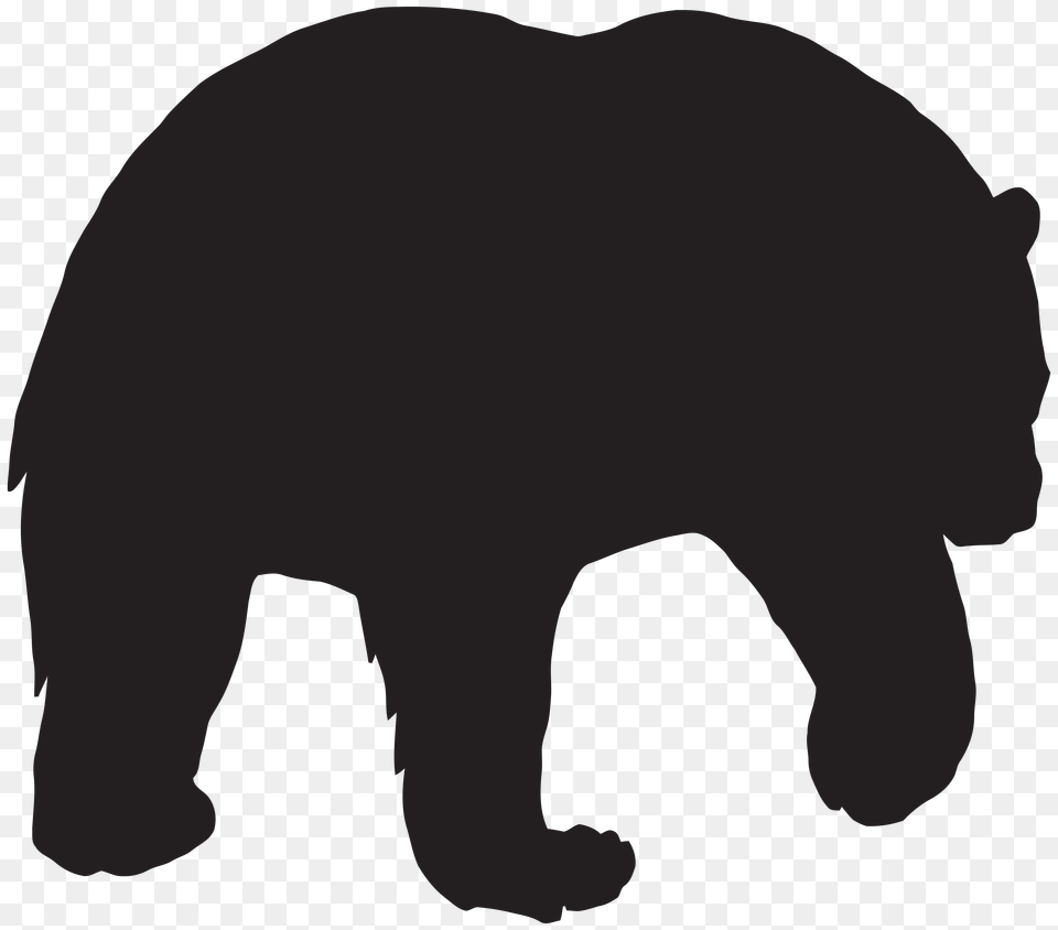 Collection Of Bear Silhouette Clip Art Download Them And Try, Gray Free Transparent Png