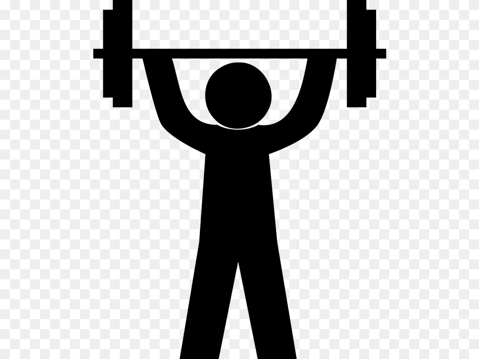 Collection Of Bent Barbell Cliparts Buy Any Gym Pictogram, Gray Free Png