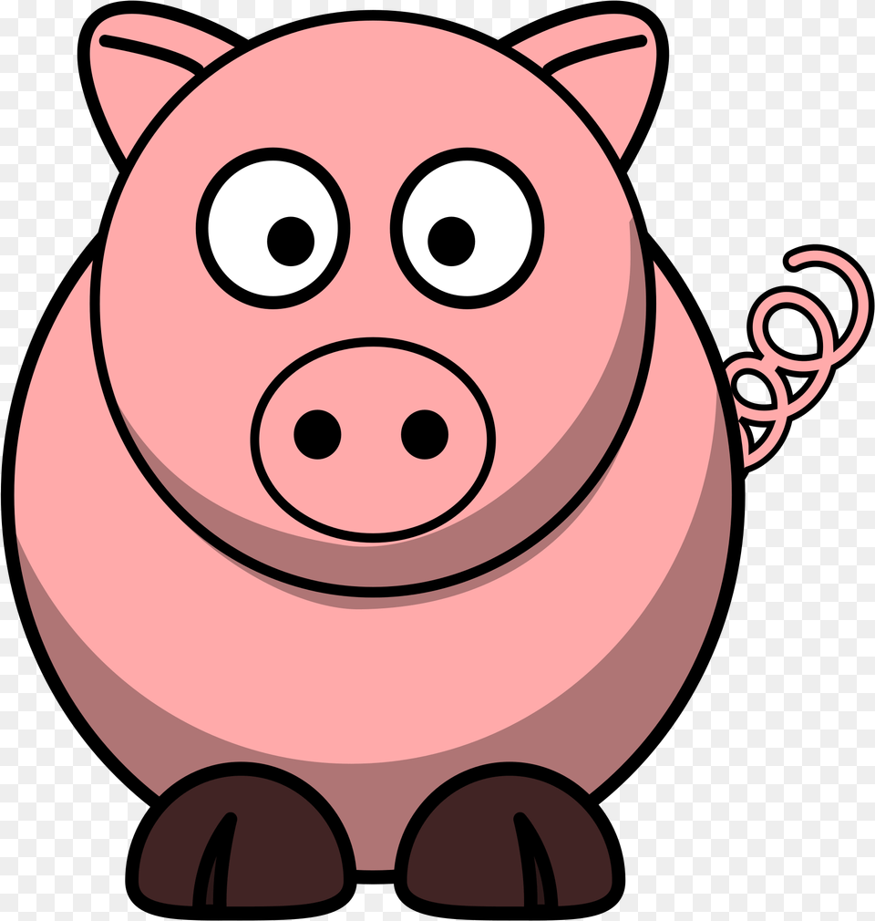 Collection Of Big Pig Clipart High Quality Cliparts Cartoon Pig, Piggy Bank, Animal, Bear, Mammal Free Transparent Png