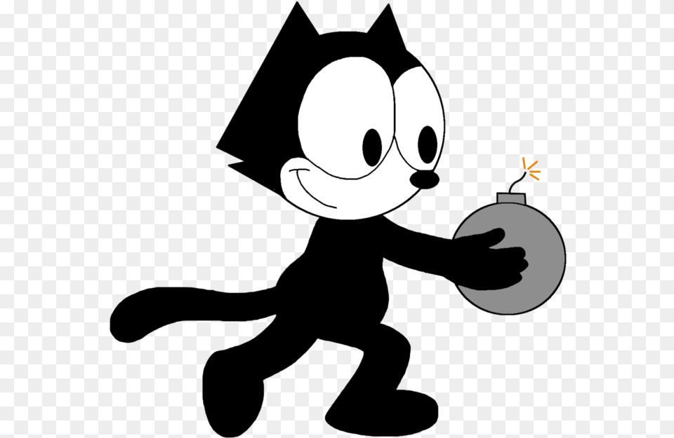 Collection Of Bomb Drawing Comic On Ui Felix The Cat Carrying A Bomb, Weapon, Ammunition Free Png Download