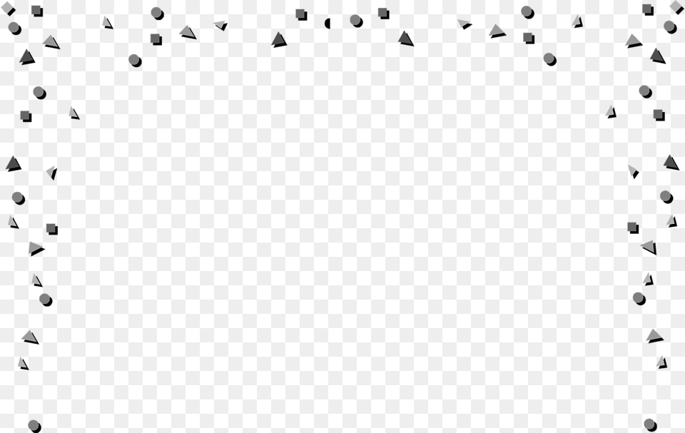 Collection Of Border High Quality Black And White Confetti Border Free Png Download