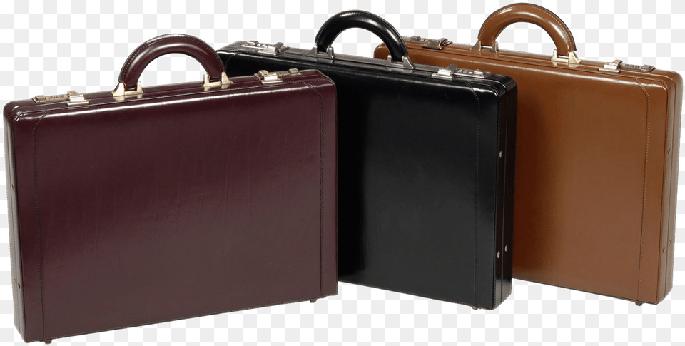 Collection Of Briefcases Winn International Slimline Top Grain Leather Attache, Bag, Briefcase, Accessories, Handbag Free Png