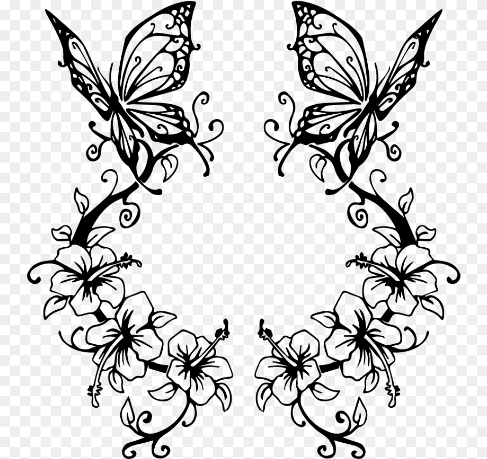 Collection Of Butterflies Drawing Beginner Download Butterfly Logo Vector, Gray Png Image