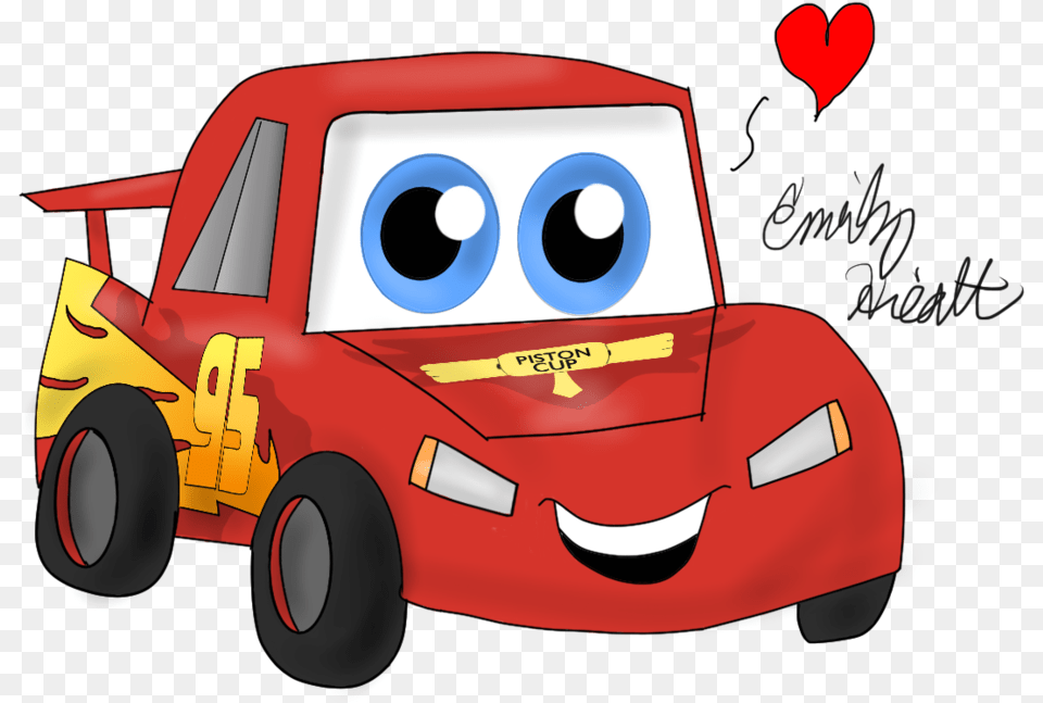 Collection Of Car Drawing Lightning Mcqueen Lightning Mcqueen Kawaii, Transportation, Vehicle Free Png