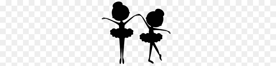 Collection Of Child Ballerina Silhouette Clip Art Them, Stencil, Dancing, Person, Leisure Activities Png Image