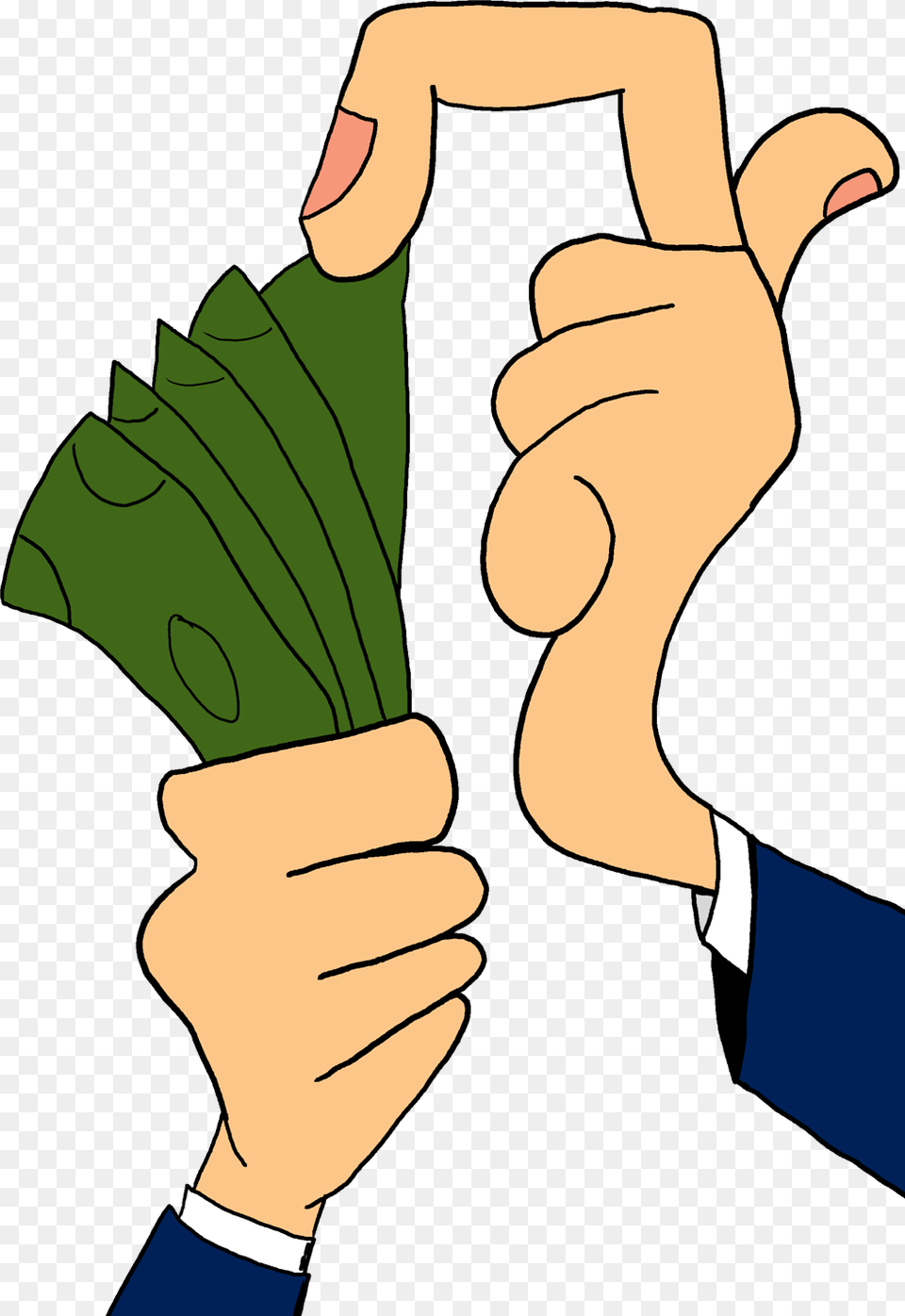Collection Of Counting Money Clipart Cartoon Money In Hand, Vegetable, Body Part, Produce, Finger Free Transparent Png