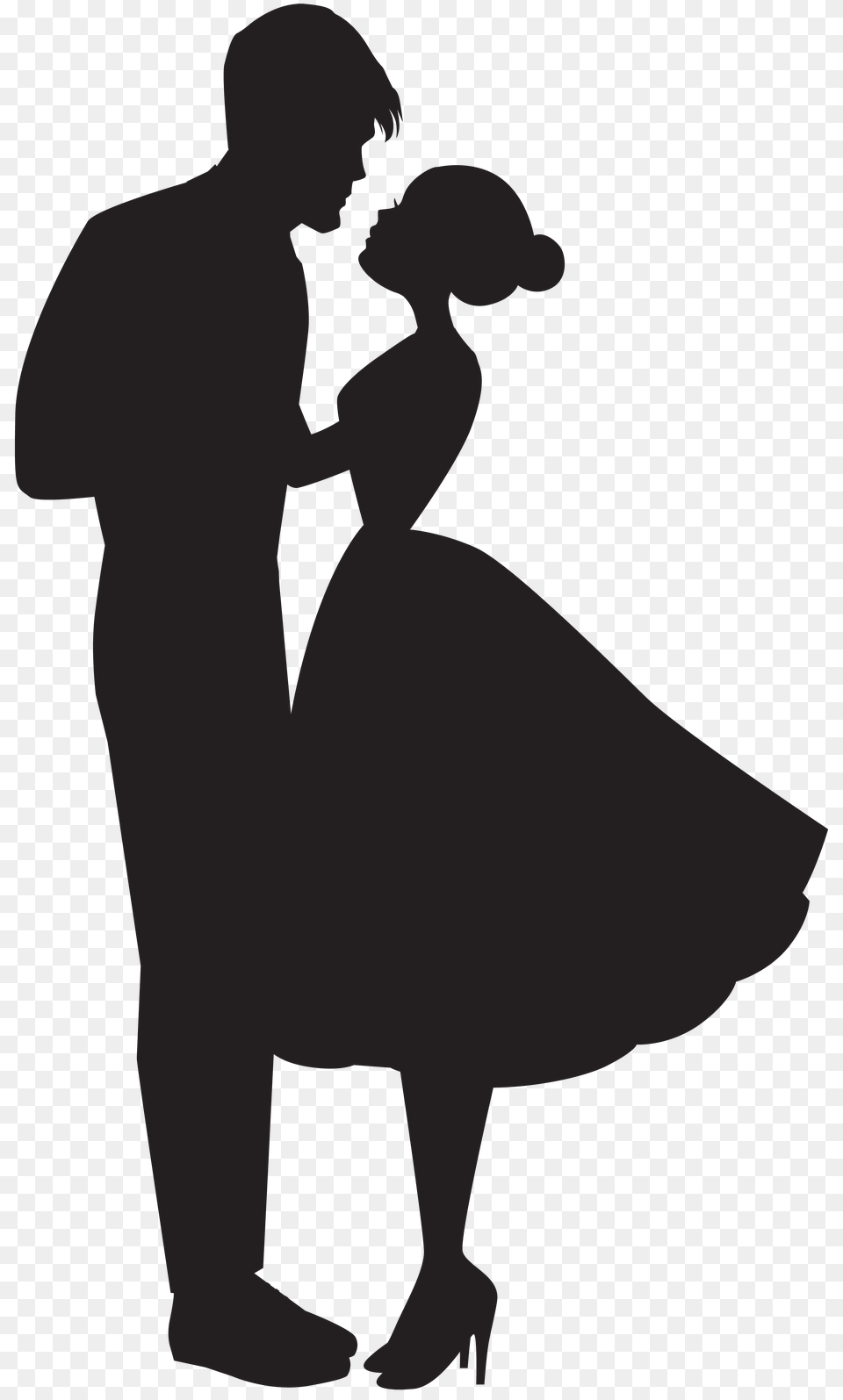 Collection Of Couples Silhouette Clip Art Them And Try, Cutlery Free Transparent Png