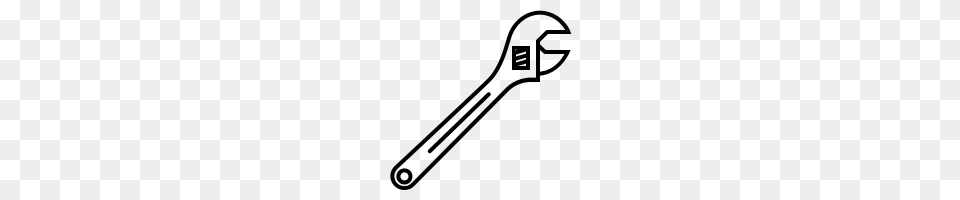 Collection Of Crescent Wrench Drawing Download Them And Try To Solve, Gray Png Image