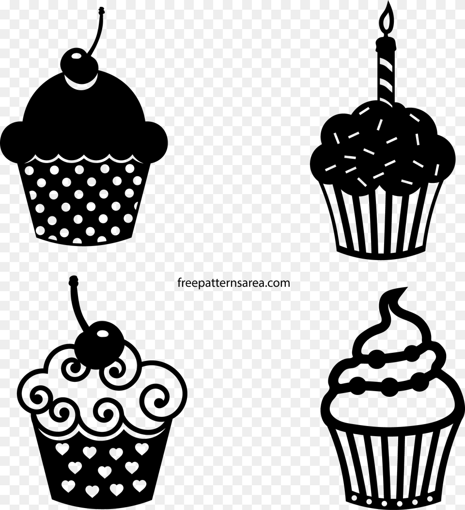 Collection Of Cupcake Silhouette Clip Art Download Them And Try, Gray Png Image