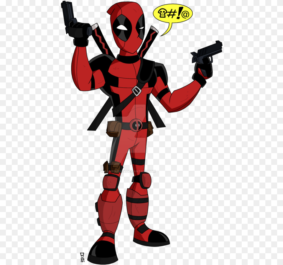 Collection Of Deadpool Drawing Weapon Download Drawing Deadpool, Book, Comics, Publication, Clothing Free Png