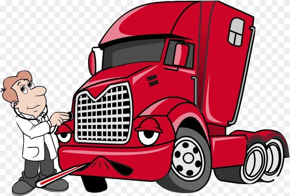 Collection Of Diesel Mechanic Clipart Truck Mechanic Cartoon, Baby, Person, Trailer Truck, Transportation Free Transparent Png