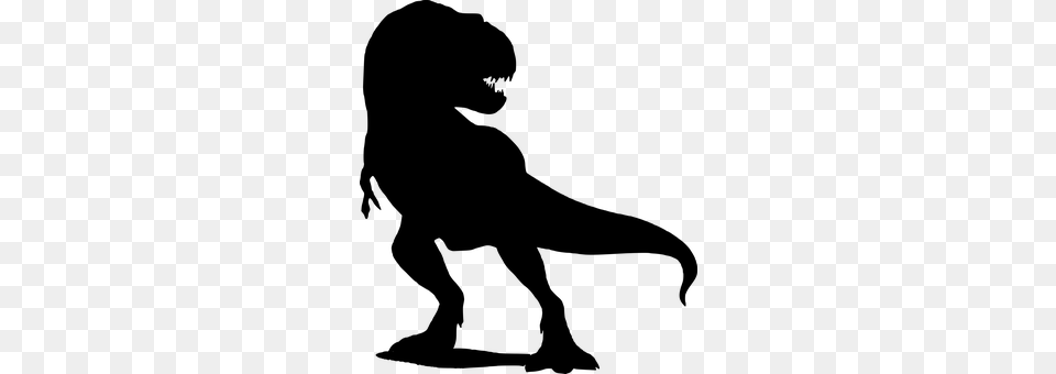 Collection Of Dinosaur Silhouette Clip Art Them And Try, Gray Free Png Download