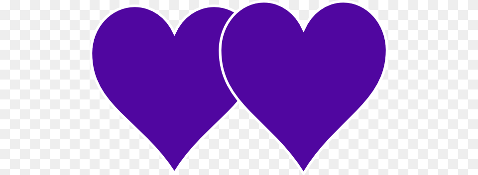 Collection Of Dobule Clipart Two Heart Two Hearts Clipart Black And White, Purple Free Png
