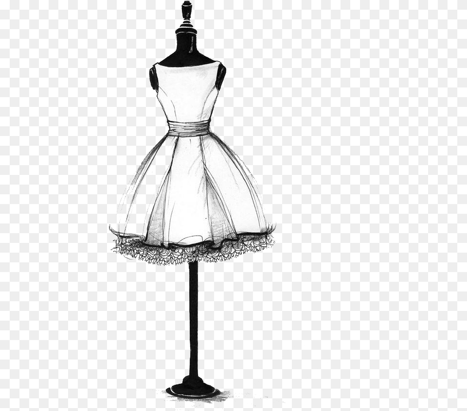 Collection Of Drawing Dresses Mannequin Simple Dress Sketch Design, Lamp, Lampshade, Adult, Bride Png