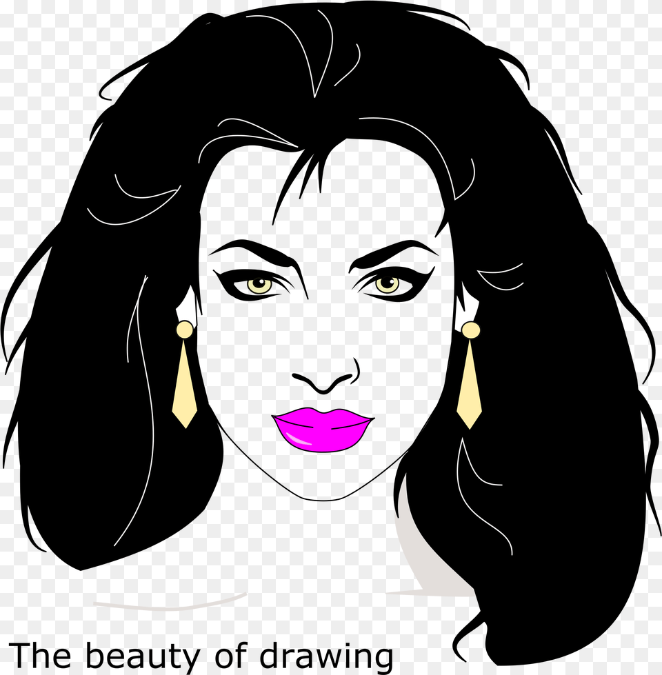 Collection Of Drawing Face Beauty Download On Patrick Nagel, Silhouette, Baby, Person, Art Png
