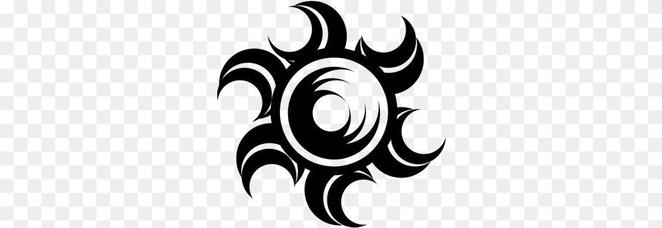 Collection Of Drawing Tribal Moon And Sun, Gray Png Image