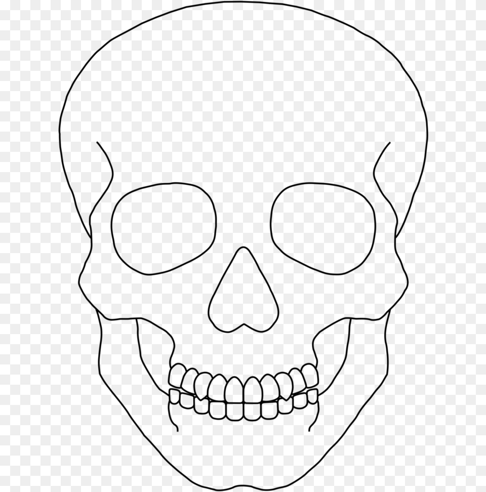 Collection Of Easy Drawing Sugar Skull Gray Free Png Download