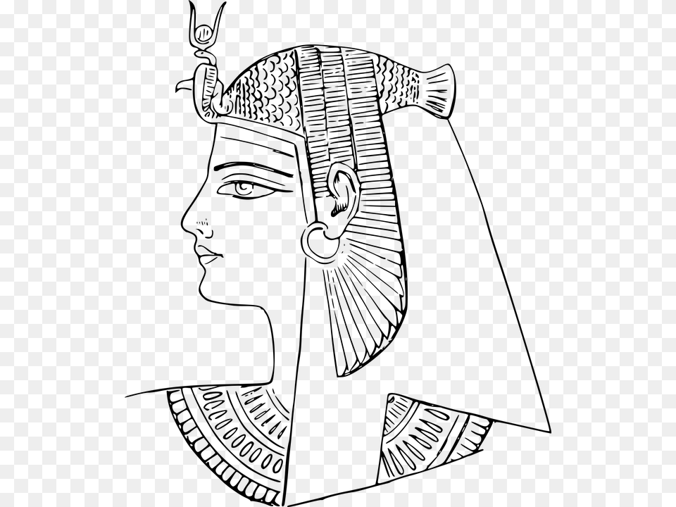 Collection Of Egyption Drawing Download On Ancient Egyptian Pharaoh Black And White, Gray Free Transparent Png