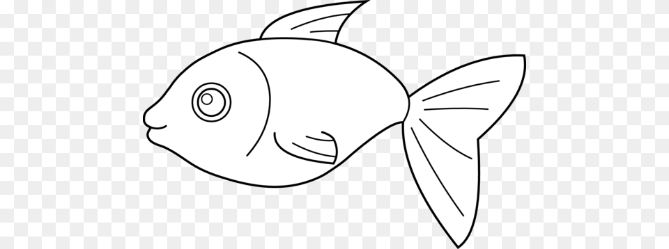 Collection Of Fish Clipart Black And White Clip Art Of A Fish, Animal, Sea Life, Tuna, Shark Free Png