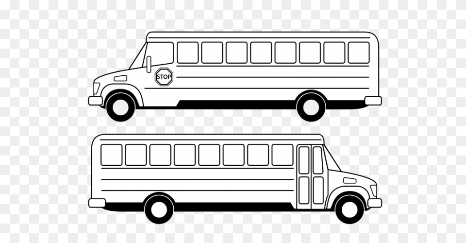 Collection Of Bussed Buses Clipart Black And White, Bus, Transportation, Vehicle, Minibus Free Png Download