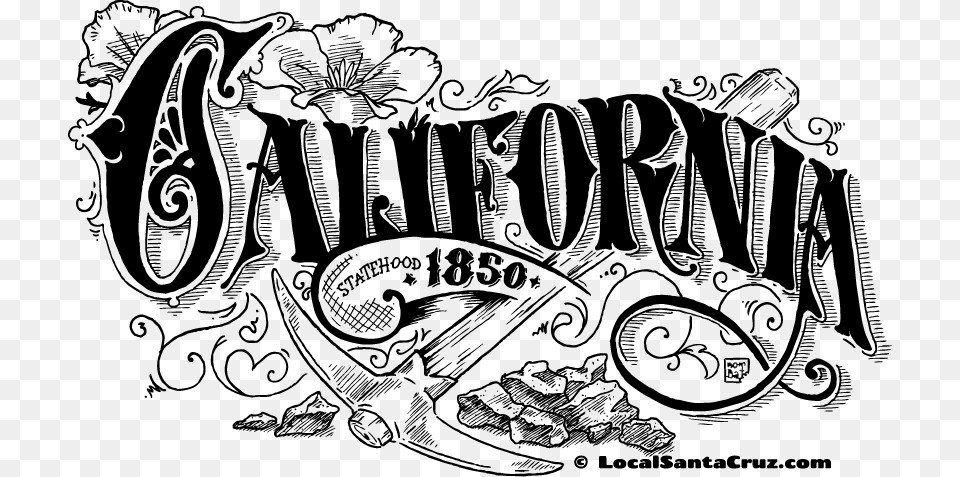 Collection Of Free California Drawing Cartoon Download, Pattern, Art, Graphics, Floral Design Png Image