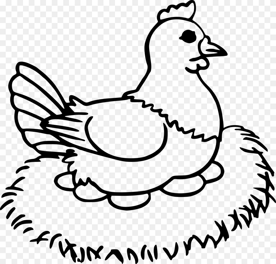 Collection Of Chick Drawing Hen On Ui, Gray Free Png Download