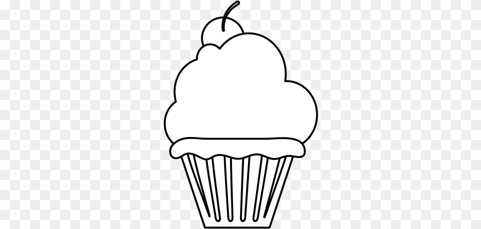 Collection Of Cupcake Drawing Pen On Cupcake, Cake, Cream, Dessert, Food Free Png Download
