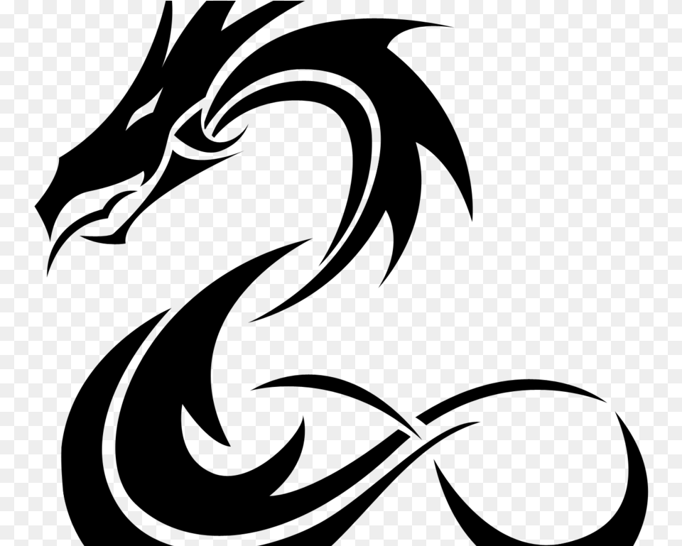 Collection Of Free Drawing Tattoos Download On Easy Drawings Of Tribal Dragons, Gray Png Image