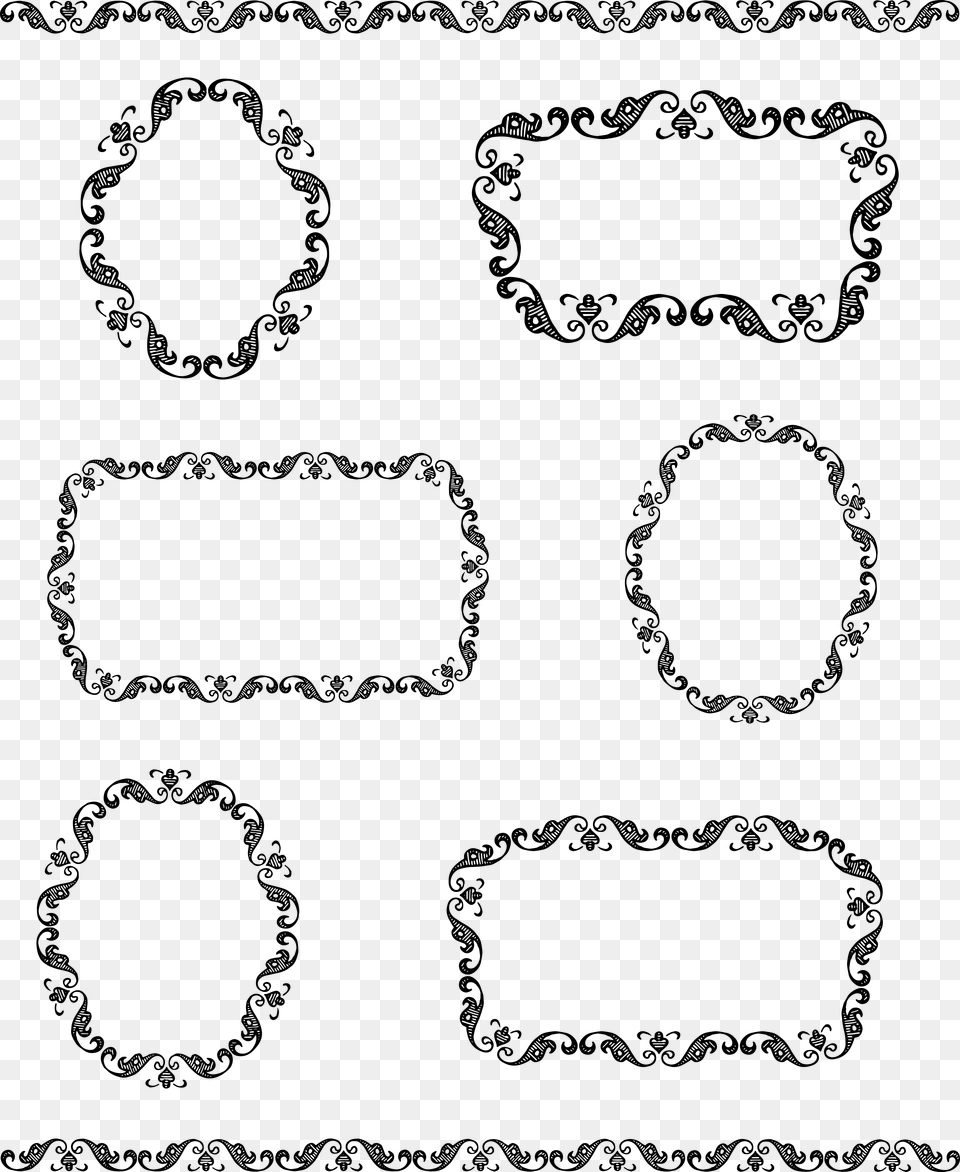 Collection Of Fancied Clipart Western Line Ornament Frame Vector, Stencil Free Png Download