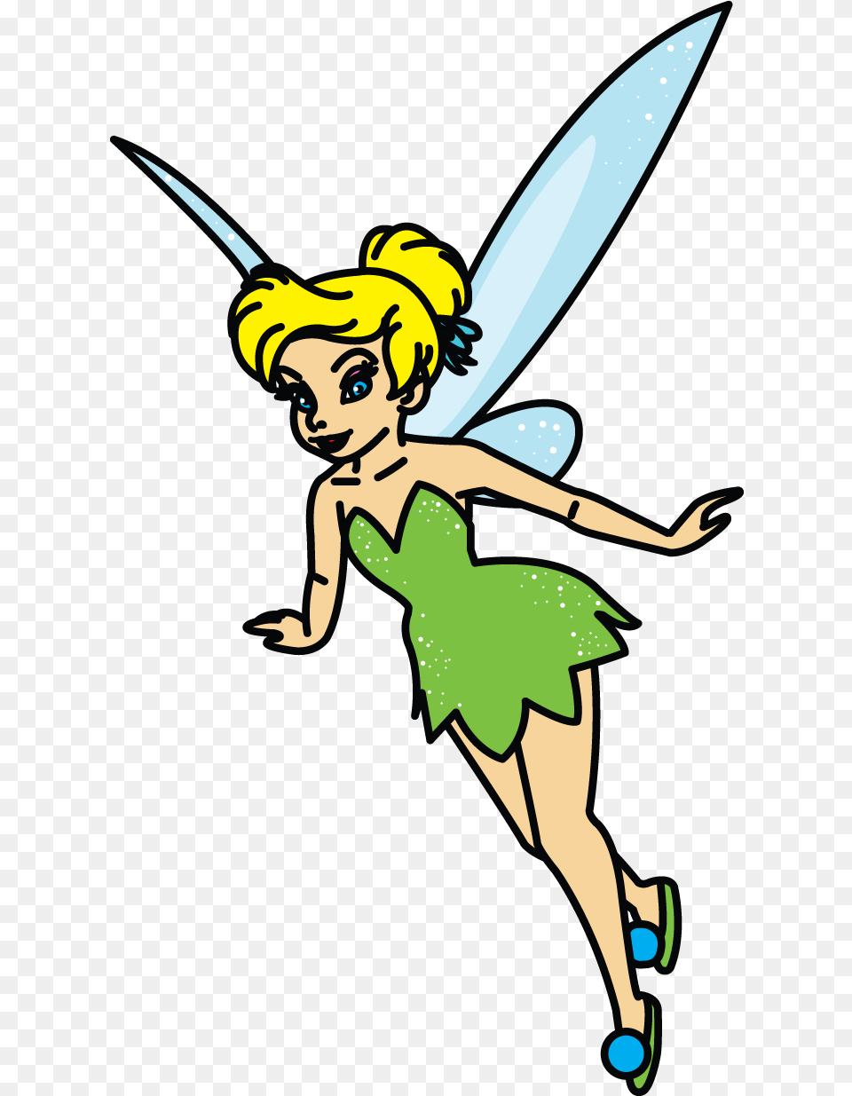 Collection Of Tinkerbell Drawing Cute Download Easy Drawing Of Fairy, Cartoon, Person, Face, Head Free Transparent Png