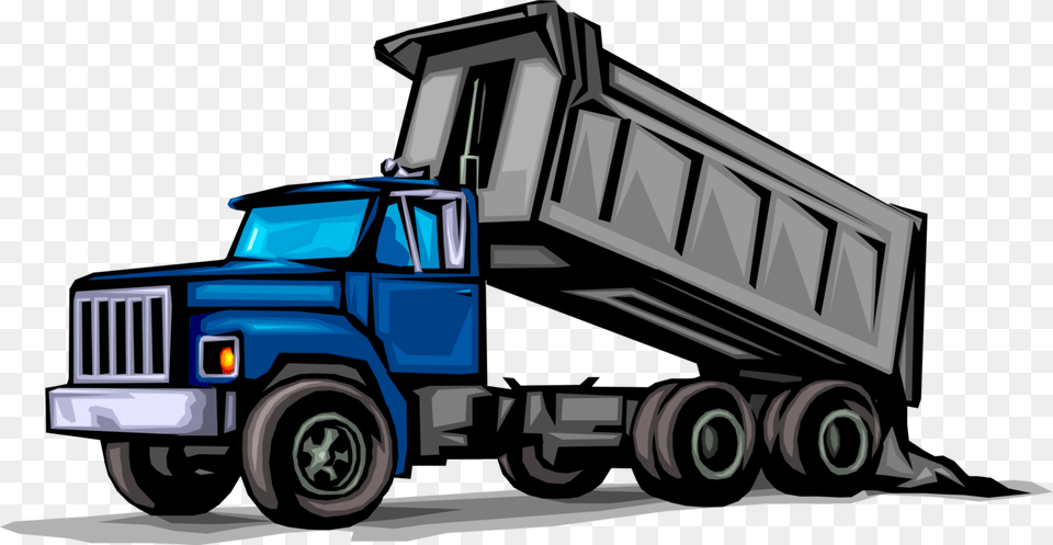 Collection Of Free Vector Truck Dump Dump Truck Vector, Trailer Truck, Transportation, Vehicle, Machine Png Image