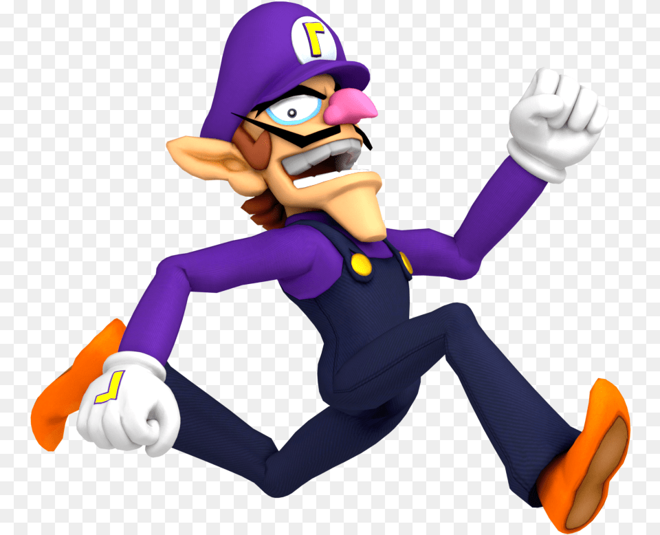 Collection Of Waluigi Wario And Waluigi Running, Baby, Person, Face, Game Free Transparent Png