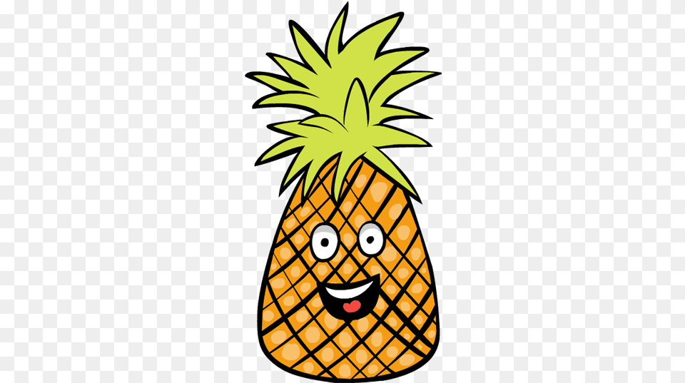 Collection Of Funny Funny Pineapple Clipart, Food, Produce, Plant, Fruit Free Png Download