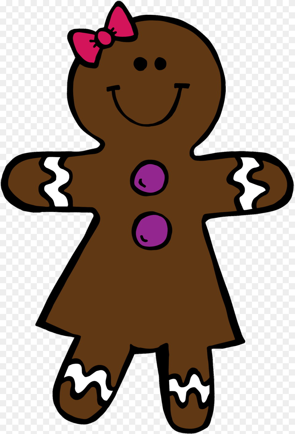 Collection Of Gingerbread Girl Clipart High Quality Gingerbread Clipart Black And White, Cookie, Food, Sweets, Baby Free Png