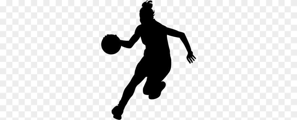 Collection Of Girls Basketball Silhouette Download Them And Try, Gray Free Png