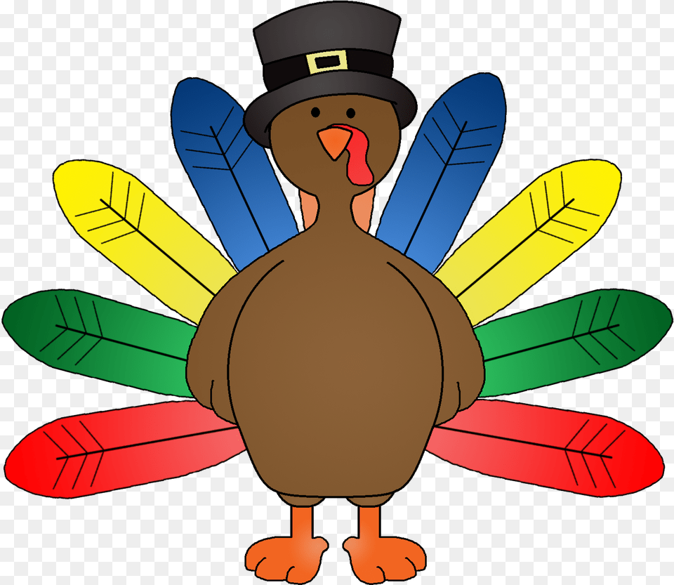 Collection Of Google Images Turkey Clipart Turkey With Colored Feathers, Animal, Baby, Person, Face Free Png