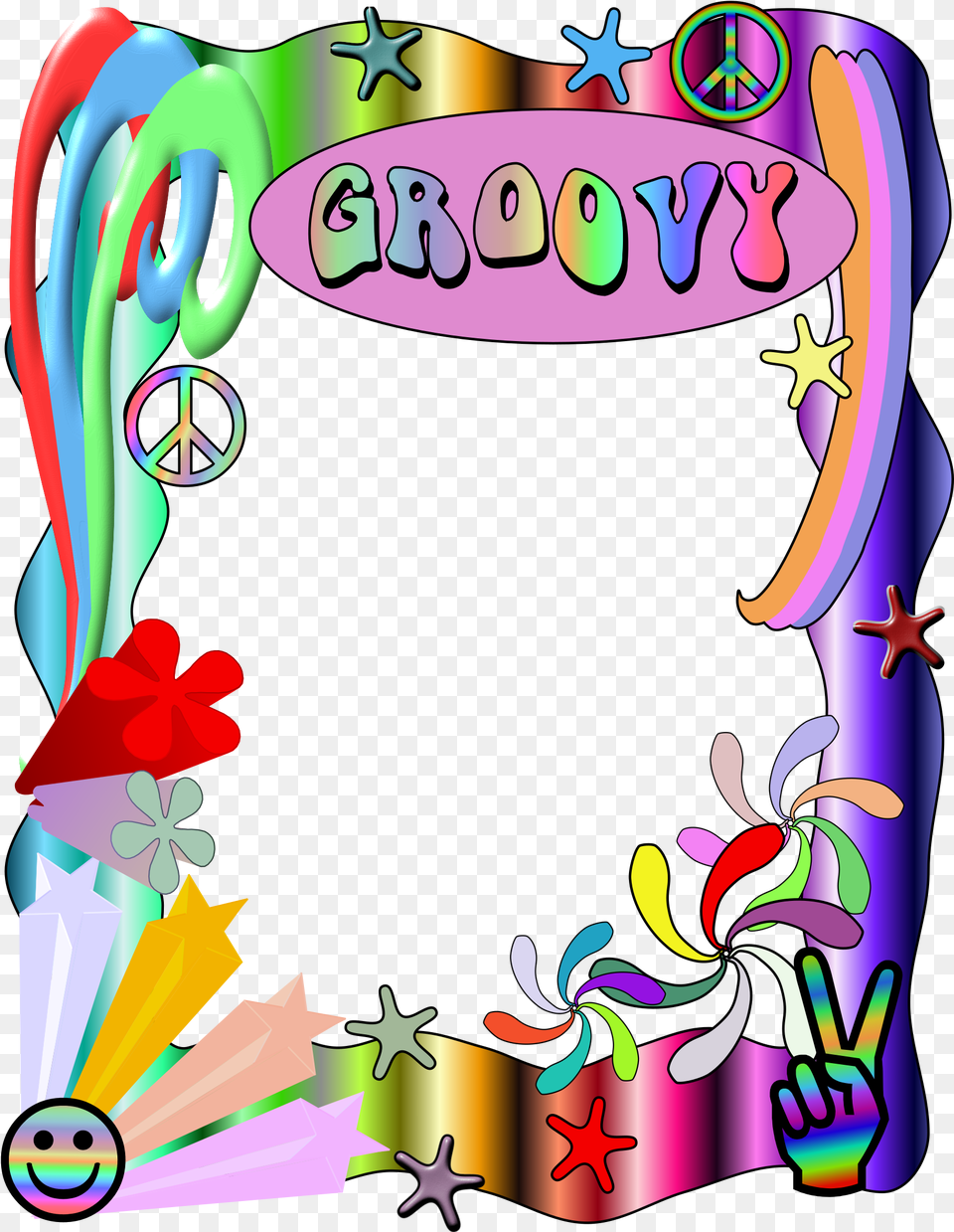 Collection Of Groovy Clipart Hippie Frame, Art, Graphics Free Transparent Png