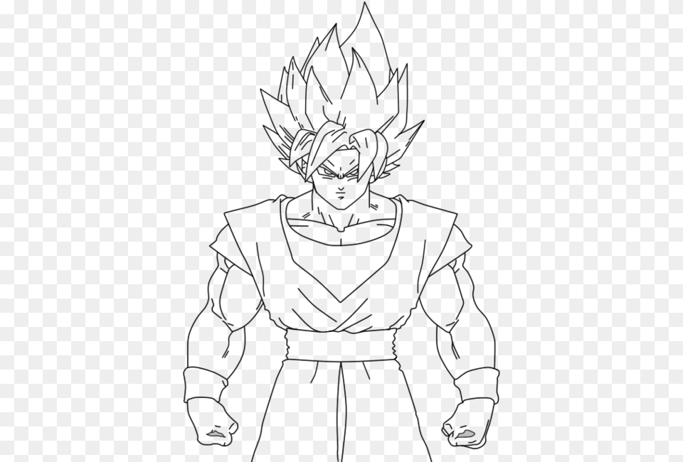 Collection Of Group Drawing Goku Download On Ui, Gray, Silhouette Free Transparent Png