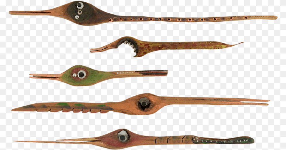 Collection Of Hand Carved Folk Art Birds Antique Tool, Bronze, Blade, Dagger, Knife Png