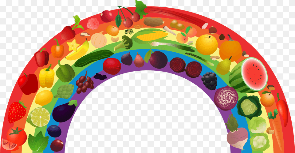 Collection Of High Fruit And Veg Rainbow, Food, Birthday Cake, Cake, Cream Free Png