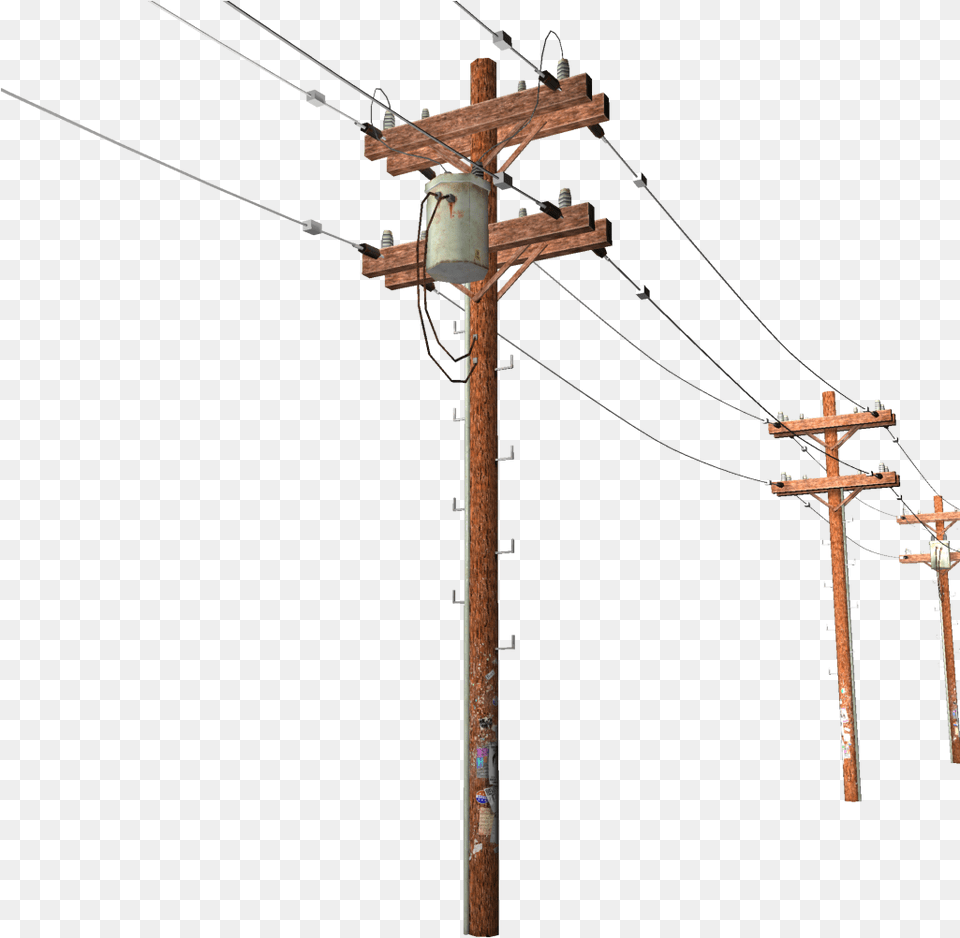 Collection Of High Transparent Power Lines, Utility Pole, Cross, Symbol Png Image