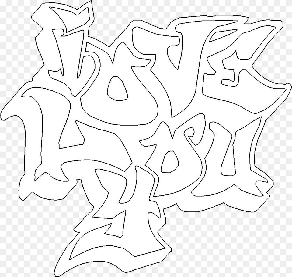 Collection Of I Love You Graffiti Coloring Pages Graffiti I Love You, Art, Drawing, Person Free Transparent Png