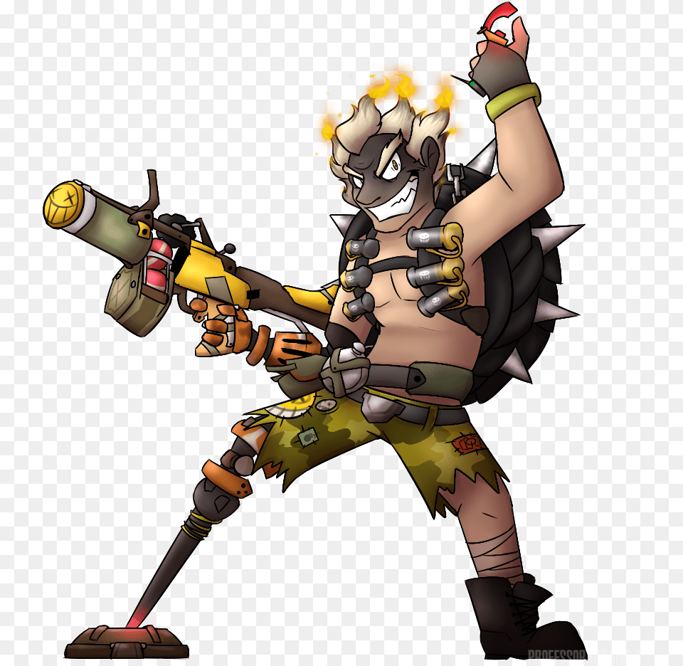 Collection Of Junkrat Transparent Steampunk Junkrat Overwatch, Book, Comics, Publication, Adult Free Png