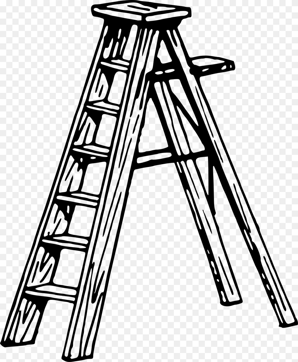 Collection Of Ladder Drawing Animation Drawing Of A Ladder, Gray Png Image
