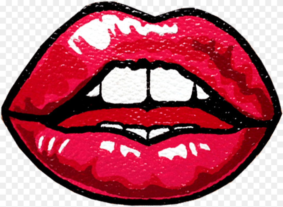 Collection Of Lips Drawing Pop Art On Ubisafe Pop Art Drawing Lips, Body Part, Mouth, Person, Teeth Free Png Download