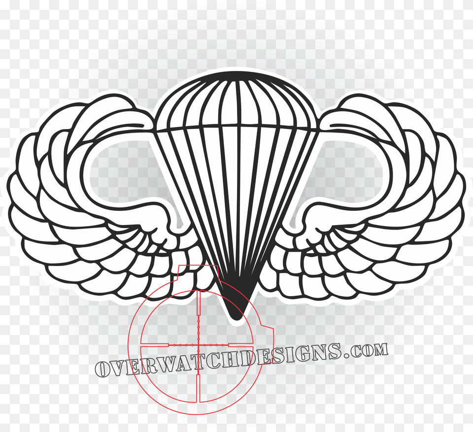 Collection Of Military Drawing Paratrooper Download Army Airborne Wings Outline, Emblem, Symbol Png