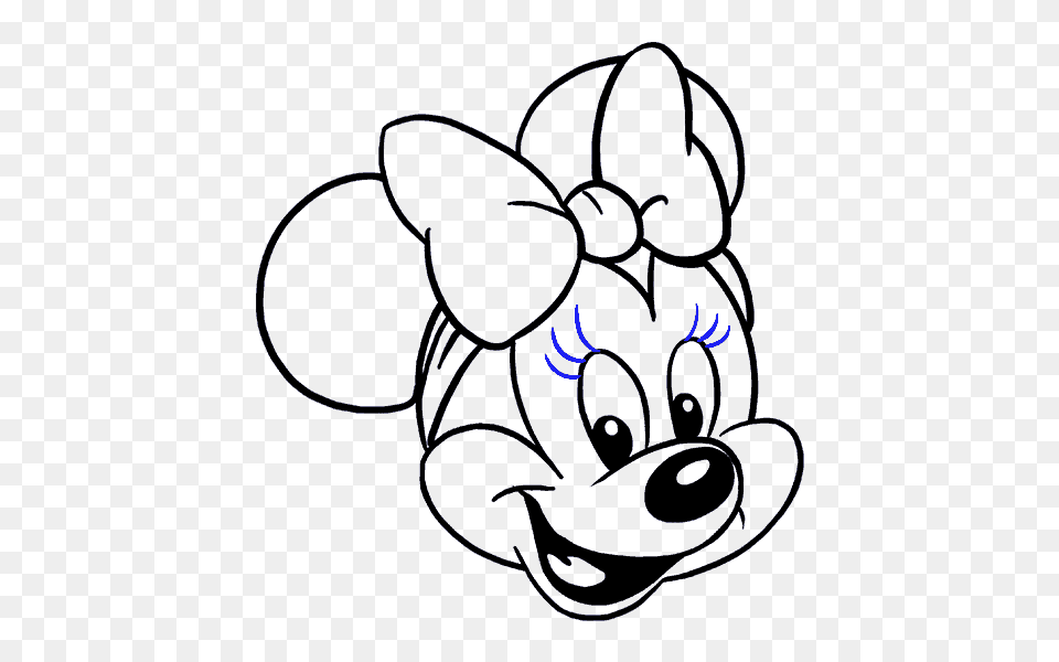 Collection Of Minnie Mouse Cartoon Drawing Download Them And Try, Art, Accessories, Pattern Png Image