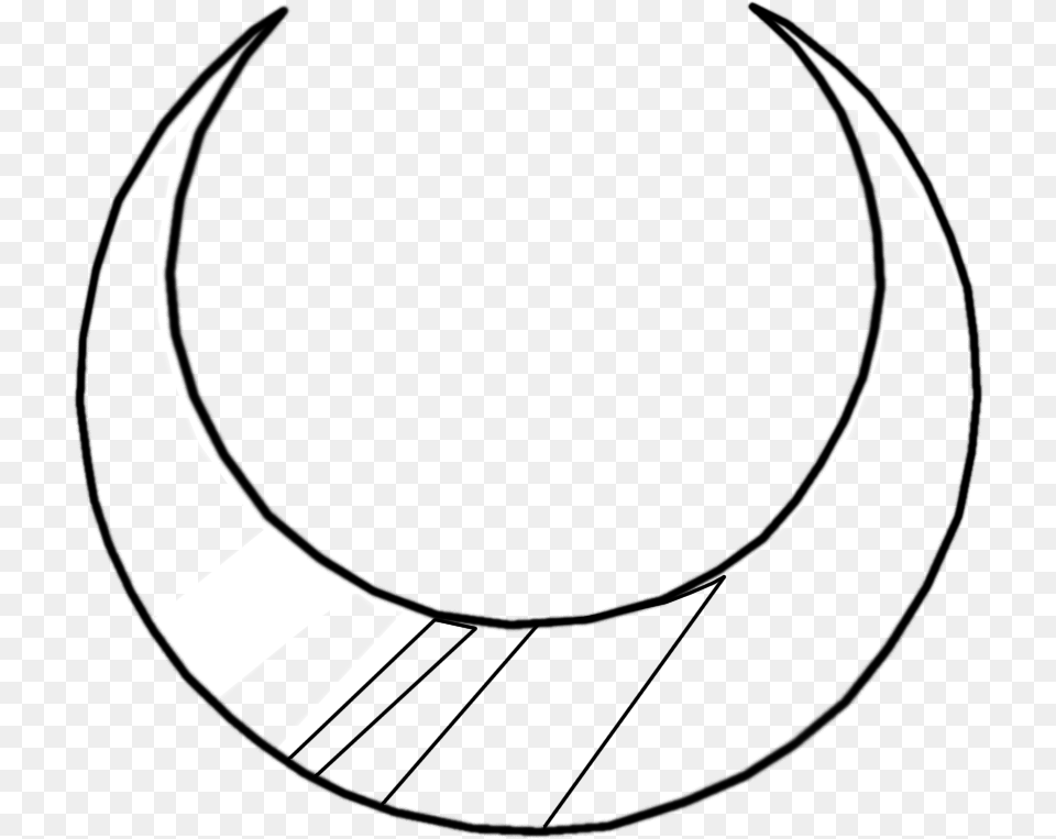 Collection Of Moon Drawing High Quality Crescent Moon Line Drawing, Astronomy, Outdoors, Night, Nature Free Png